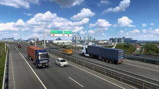 Euro Truck Simulator 2 – Lastwagen auf einer Straße