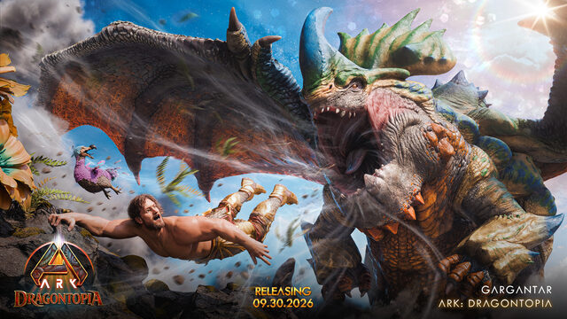 Gargantar aus ARK: Survival Ascended in einer felsigen Umgebung
