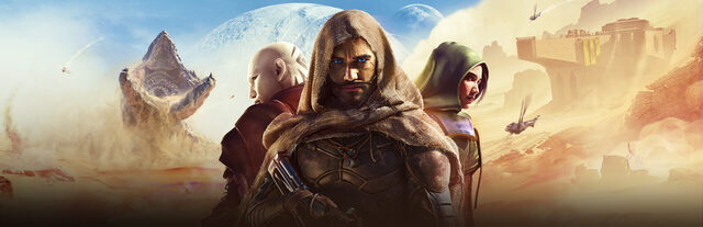 Dune: Awakening – offizielles Steam-Key-Art mit Arrakis.